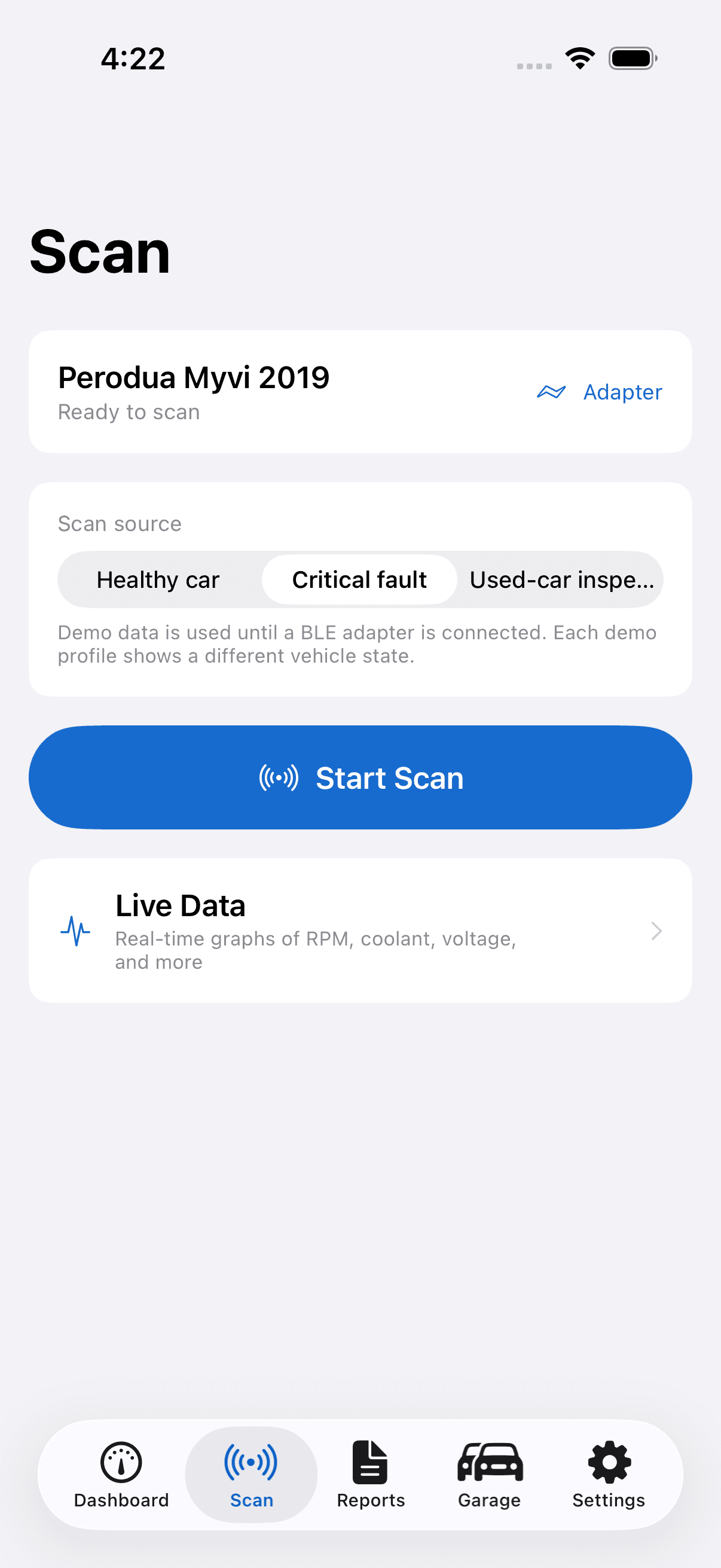 AutoMalaya OBD — Scan